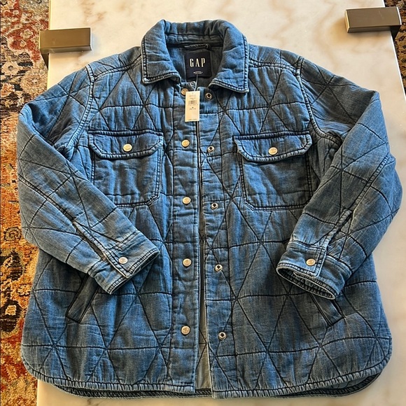 GAP Quilted Denim Jacket - Picture 1 of 8